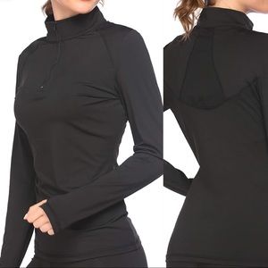 Athletic quarter zip - Black - S
